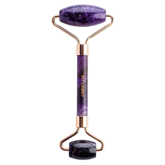 FIT GBNY Crystal Facial Roller OS Amethyst Gemstone Facial Roller GB3538-AMT