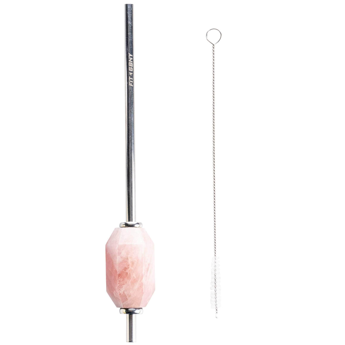 FIT GBNY Crystal Straw OS Rose Quartz Crystal Straw GB3537 - RQZ