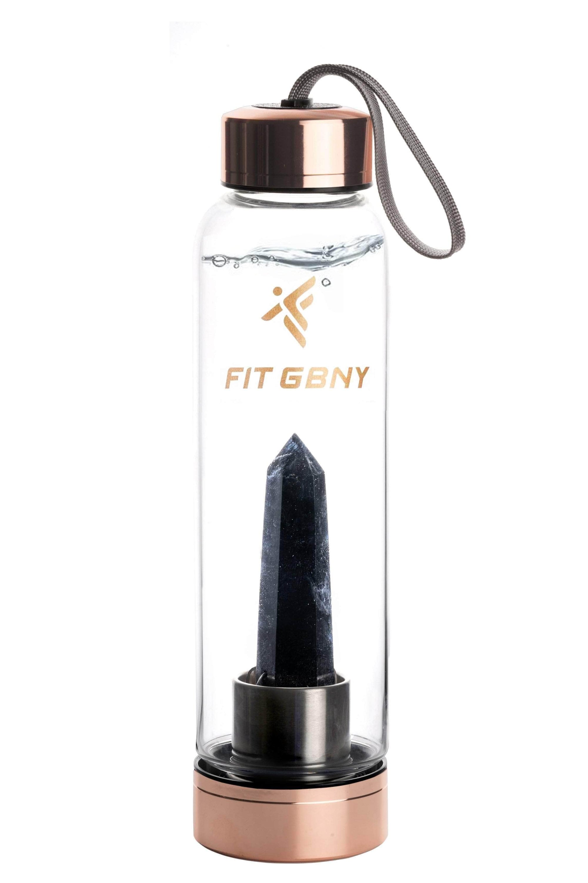 FIT GBNY ELIXIR OS Rose Gold Crystal Infused Obsidian Gemstone Elixir GB3536- OSN