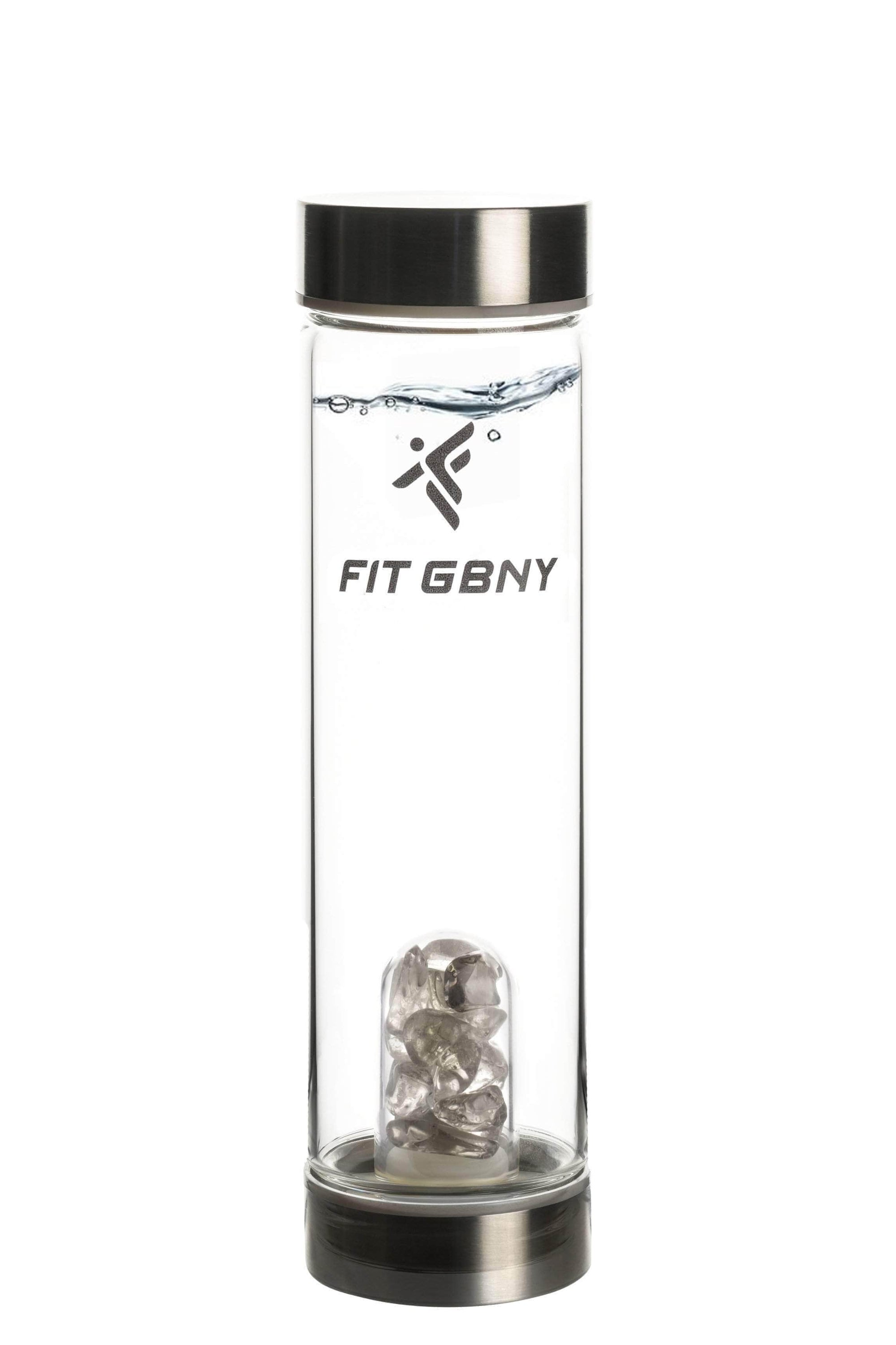 FIT GBNY ELIXIR OS / Stainless Steel Crystal Infused Smoky Quartz Gemstone Elixir GB3536 - SQZ