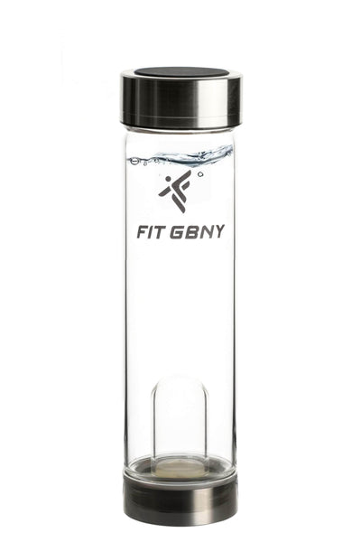 FIT GBNY ELIXIR OS / Stainless Steel & Soft Rubber Crystal Infused Citrine Gemstone Elixir GB3536 -CTE